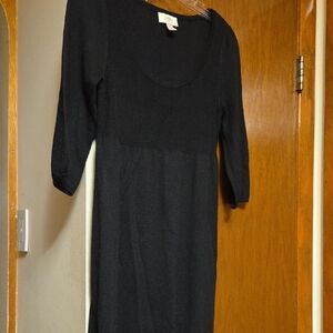 LOFT Black 3/4 Sleeve Dress